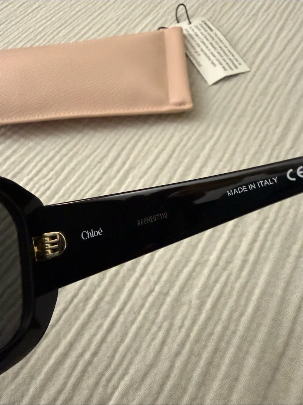 Chloé 54mm Square Sunglasses BLACK NWOT w case and cleaning cloth